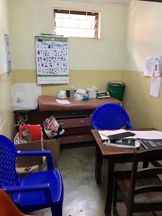 A room with desks and chairs